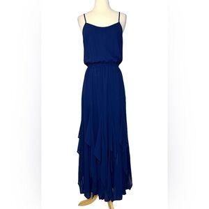 MICHAEL KORS, Navy Blue Flutter Tank Chiffon Dress, Size XS